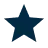 Dark blue five-pointed star icon.