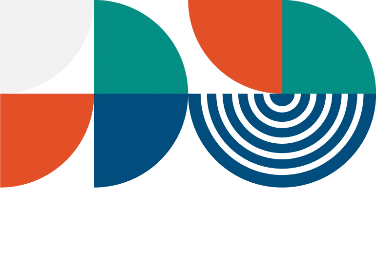 Dataspoon logo with geometric shapes in teal, orange, white, and navy blue, and the text DATASPOON below.